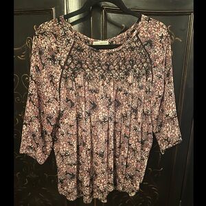 ULLA JOHNSON Floral Print 100% Silk Blouse Size M/8 in Excellent Condition!